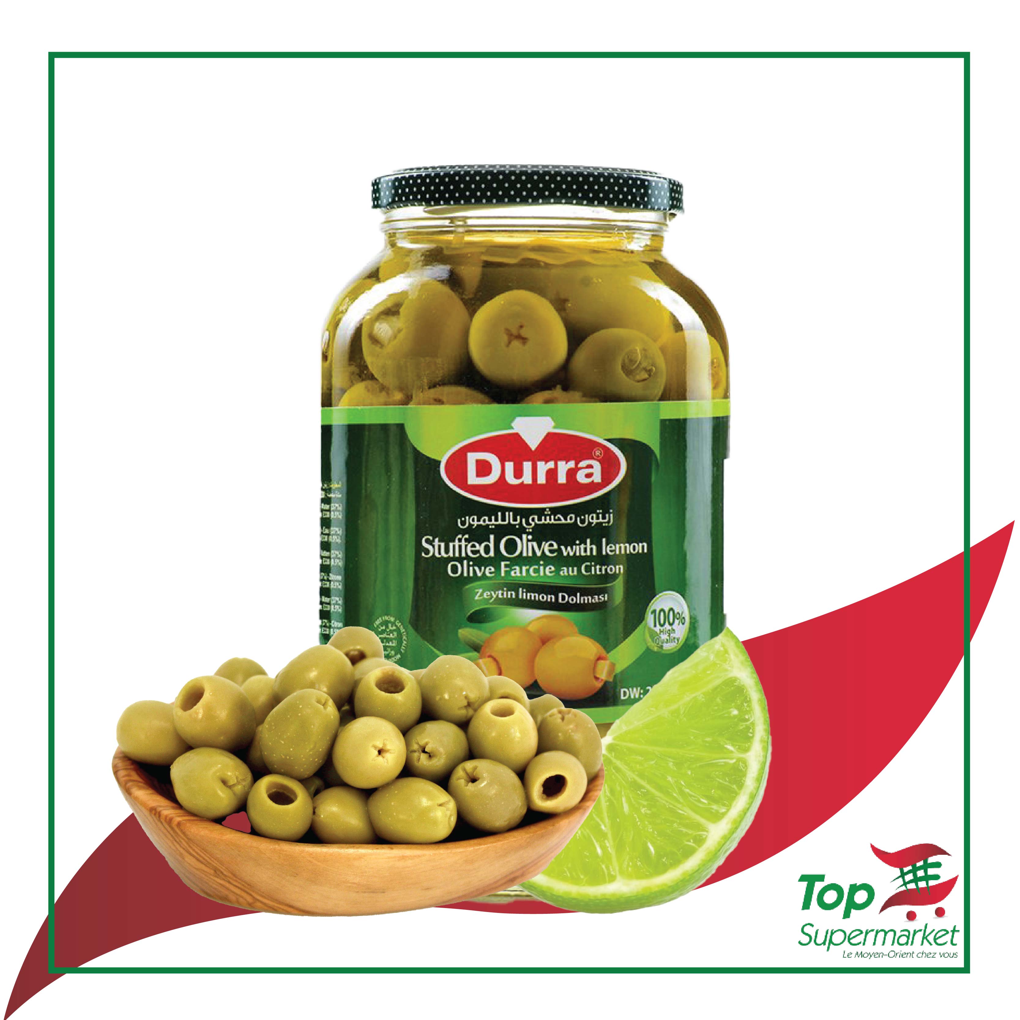 Durra olives farcies au citron 1400gr